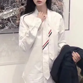 톰 브라운 톰브라운 실크 타이 블라우스 19032830 명품 - 명품하우스