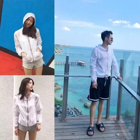 톰 브라운 톰브라운 남녀공용 시그니쳐 윈드 브레이커 19070137 명품 - 명품하우스