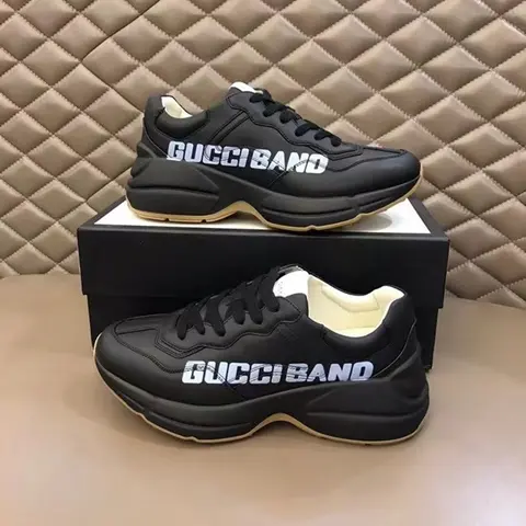 구찌 구찌 라이톤 Gucci Band 레더 스니커즈 21032639 명품 - 명품하우스
