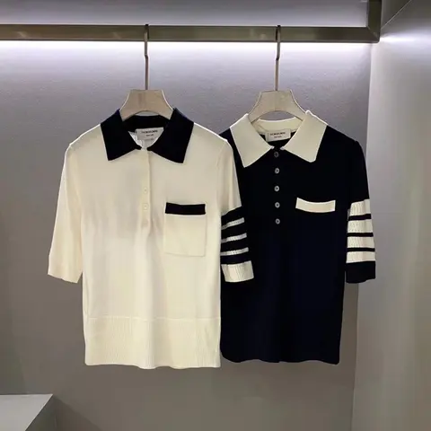 톰 브라운 톰브라운 로고 카라 티셔츠 21052442 명품 - 명품하우스