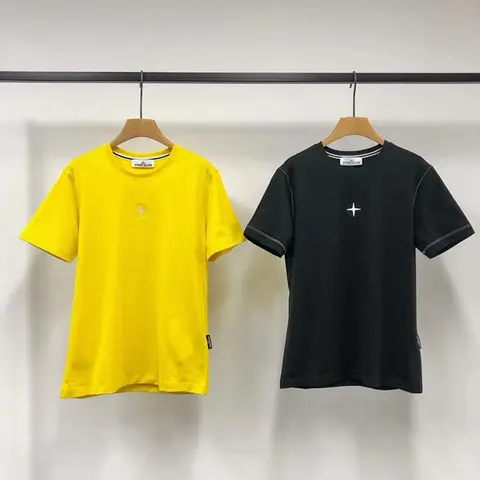 스톤아일랜드 스톤아일랜드 자수 로고 하프 티셔츠 21070132 명품 - 명품하우스