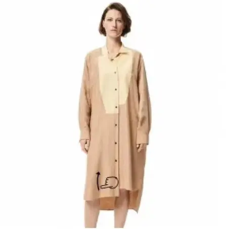 로에베 로에베 아나그램 Jacquard shirt mini dress in silk 22052836 명품 - 명품하우스
