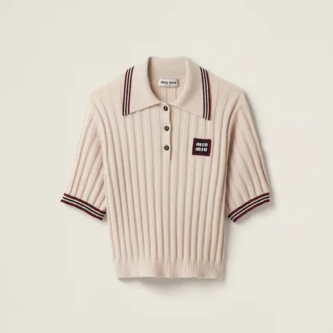 미우미우 미우미우 Cashmere knit polo shirt MML878 138Q F0018 S OOO 명품 - 명품하우스