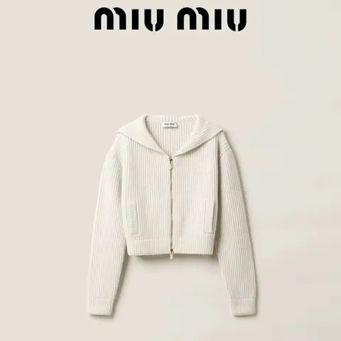 미우미우 미우미우 울 및 캐시미어 니트 카디건 MMF846 14E7 F0K74 S OOO 명품 - 명품하우스