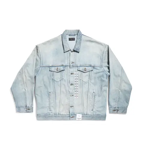 발렌시아가 발렌시아가 DENIM SIZE STICKER 재킷 블루 767947TDW144016 명품 - 명품하우스