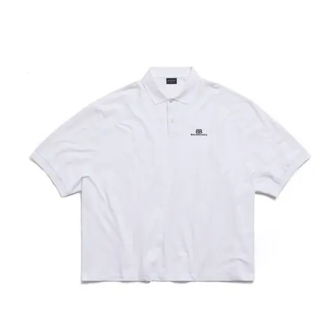 발렌시아가 발렌시아가 남성 BB 클래식 발렌시아가 오버사이즈 폴로 셔츠 791001TQVM79000 명품 - 명품하우스