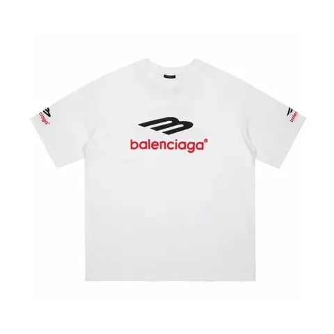 발렌시아가 발렌시아가 남성 3B SPORTS ICON 롱 슬리브 오버사이즈 티셔츠 화이트 720250TPVD79065 명품 - 명품하우스