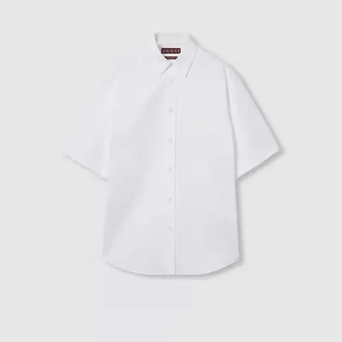 구찌 구찌 Cotton poplin shirt with Gucci print 788133 ZAQQ2 9000 명품 - 명품하우스
