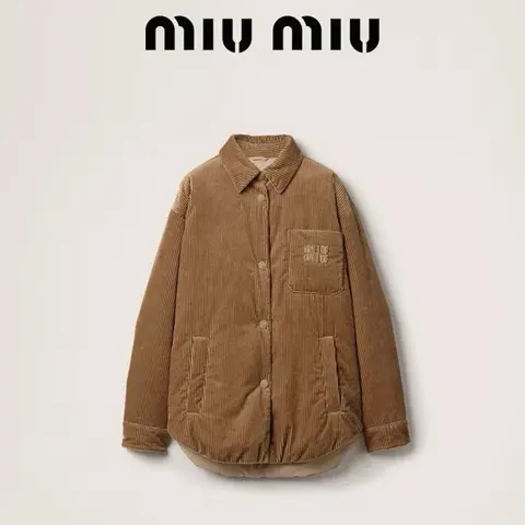 미우미우 미우미우 중량 코듀로이 다운 재킷 ML855 15PS F0040 S 232 명품 - 명품하우스