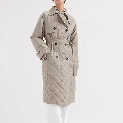브루넬로 쿠치넬리 브루넬로 쿠치넬리 belted quilted trench coat MH5049672C8960 명품 - 명품하우스