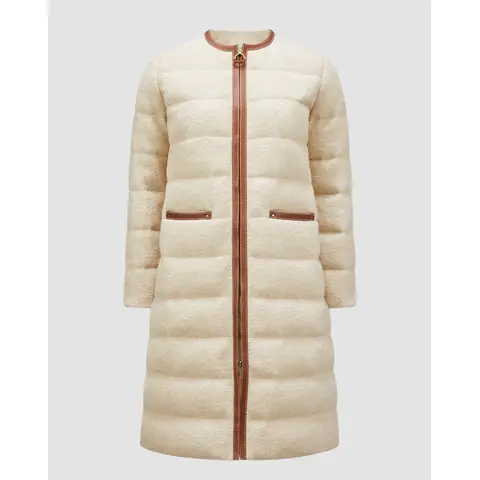 몽클레어 몽클레어 벨렛 Bellette Leather Trimmed Long Down Jacket 명품 - 명품하우스