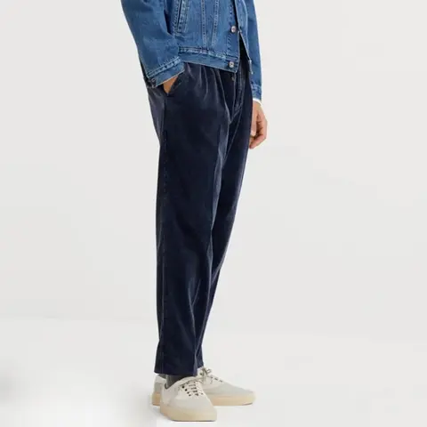 브루넬로 쿠치넬리 브루넬로 쿠치넬리 Garment dyed leisure fit trousers in cotton corduroy with drawstring 명품 - 명품하우스