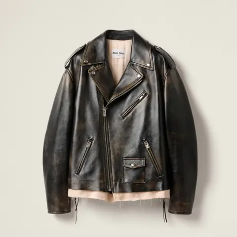 미우미우 미우미우 Nappa leather biker jacket MPV919 1134 F008A S OOO 명품 - 명품하우스