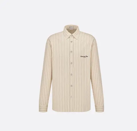 디올 디올 Couture 베이지 핀스트라이프 코튼 데님 오버셔츠 033D490J318X C075 명품 - 명품하우스