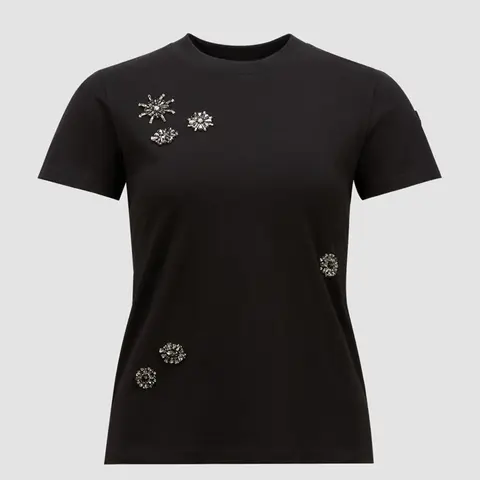 몽클레어 몽클레어 Crystal Flowers Cotton T Shirt K10938C0004789ADC999 명품 - 명품하우스