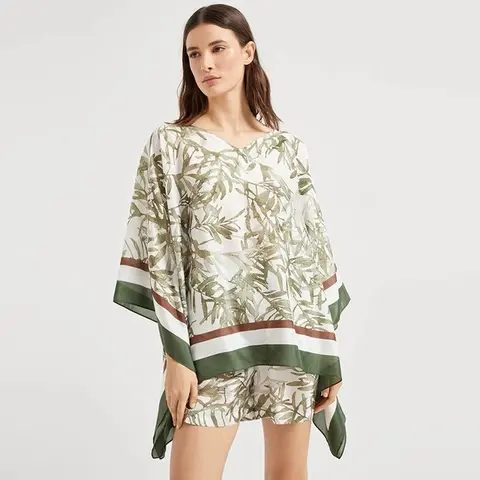 브루넬로 쿠치넬리 브루넬로 쿠치넬리 Silk herbarium print pongee top with monili 251MQ992FA902 명품 - 명품하우스
