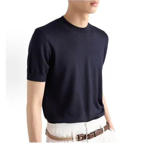 프라다 프라다 Short sleeved cashmere and silk sweater UMF055 17EN F0008 S OOO 명품 - 명품하우스