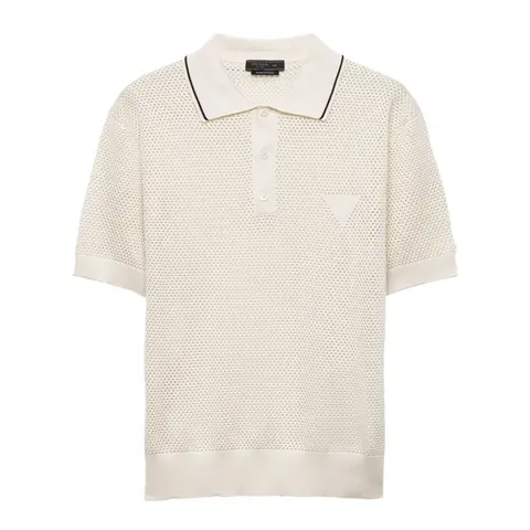 프라다 프라다 Silk and cotton polo shirt UMF004OOO16UQ 명품 - 명품하우스