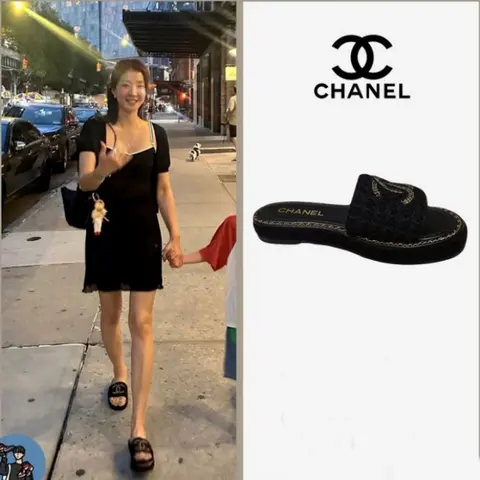 샤넬 샤넬 울 뮬 알파카 블랙 G45850 B17476 94305 명품 - 명품하우스
