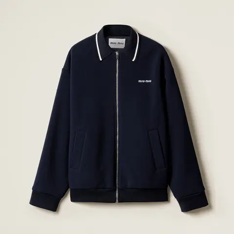 미우미우 미우미우 남/여 본디드 피케 테크니컬 저지 블루종 재킷 ML1258 17LN F0008 S OOO 명품 - 명품하우스