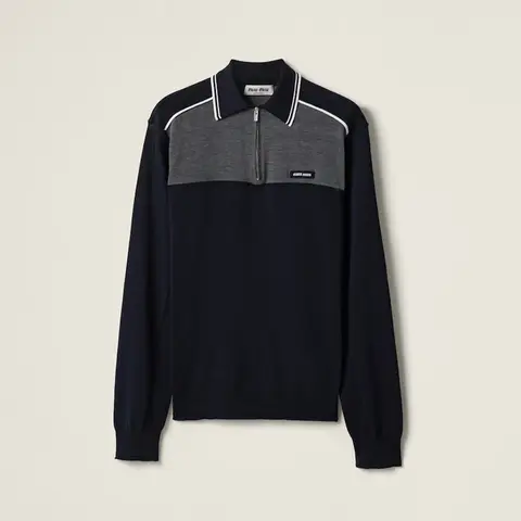 미우미우 미우미우 Cotton and silk polo shirt MMLB20 1614 F0G7P S OOO 명품 - 명품하우스