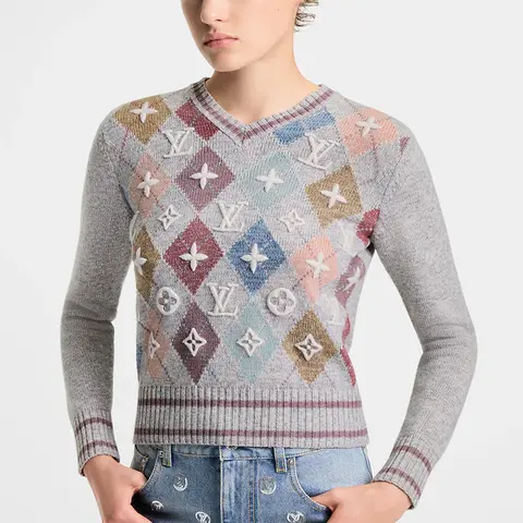 루이비통 루이비통 3D Signature Argyle Pullover 니트 1AIQE1 명품 - 명품하우스