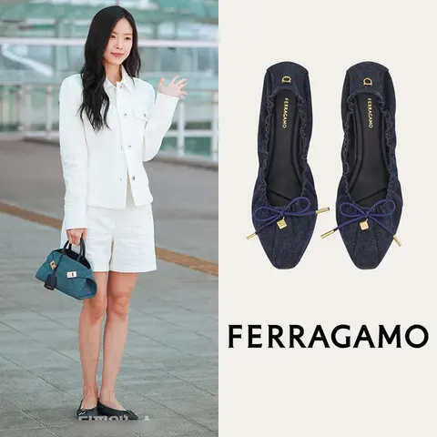 페라가모 페라가모 데님 발렛 플랫슈즈 01J639 779622 명품 - 명품하우스