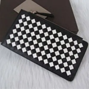 Bottega Veneta LONG WALLET / CARD CASE (BLACK / WHITE) 명품 | 명품하우스