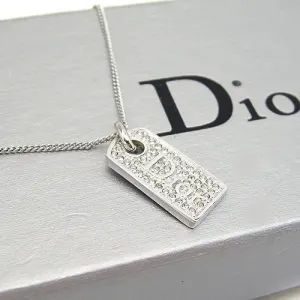 26052 Christian Dior 디올 사각 팬던트로고 목걸이 명품 | 명품하우스