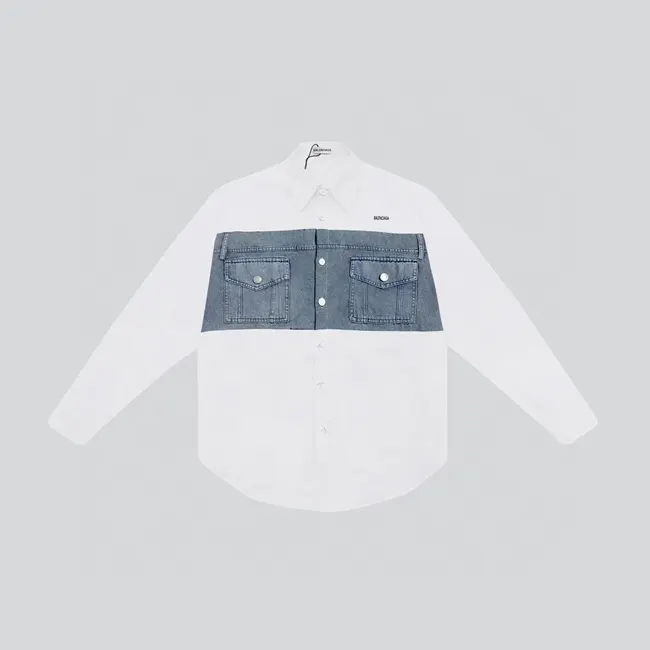 발렌시아가 남/여 데님 배색 셔츠 23040747 명품 | 명품하우스