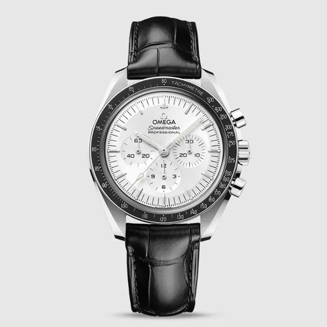 오메가 스피드마스터 42mm 화이트 다이얼 가죽 시계 310.63.42.50.02.001 명품 | 명품하우스