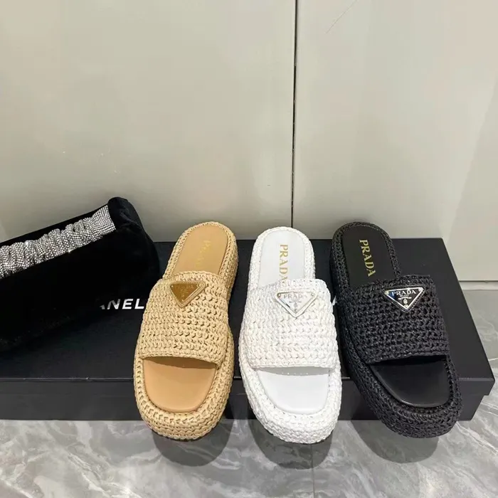 프라다 크로셰 플랫폼 슬라이드 1XZ761 70N F0018 F 035 명품 | 명품하우스