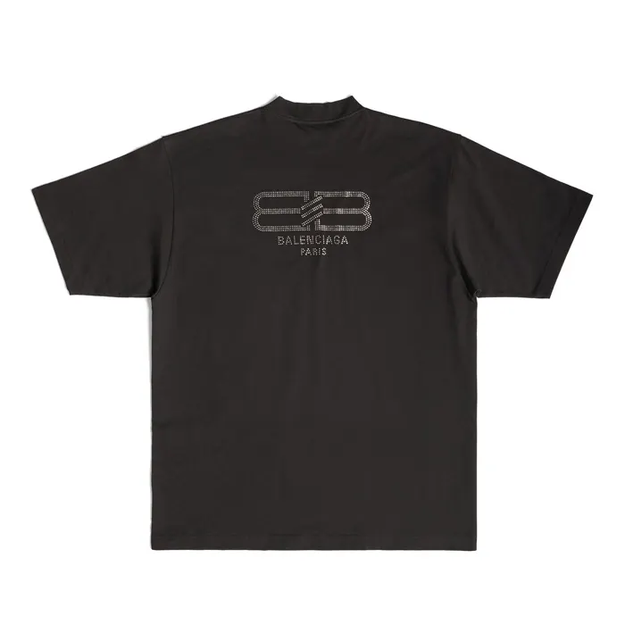 발렌시아가 남/여 BB PARIS STRASS 미디엄 핏 티셔츠 워시드 블랙 739784TOVU81055 명품 | 명품하우스