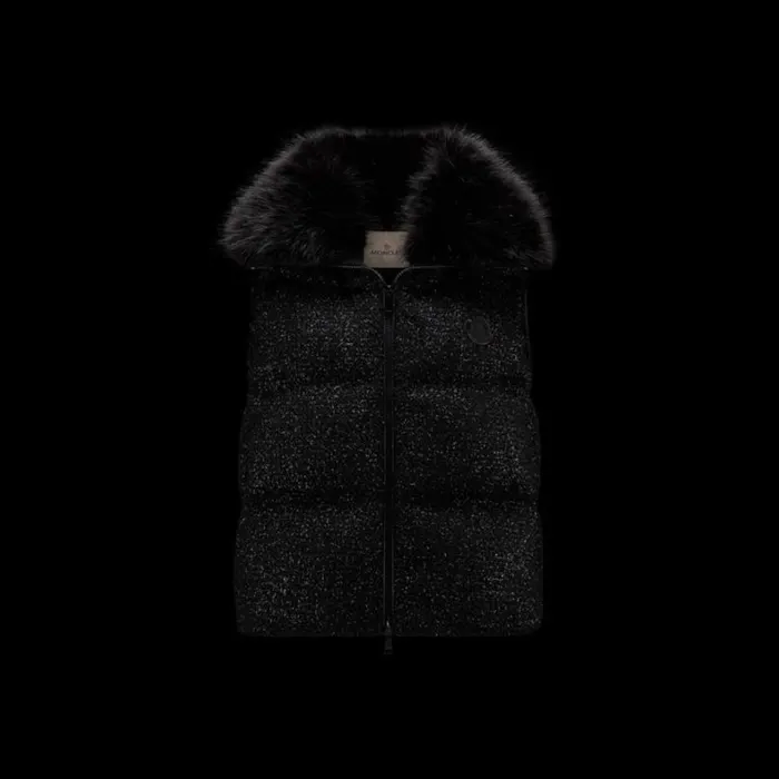 몽클레어 카레렛 메탈릭 트위드 여성 다운 베스트 1A00055 5964I999 명품 | 명품하우스