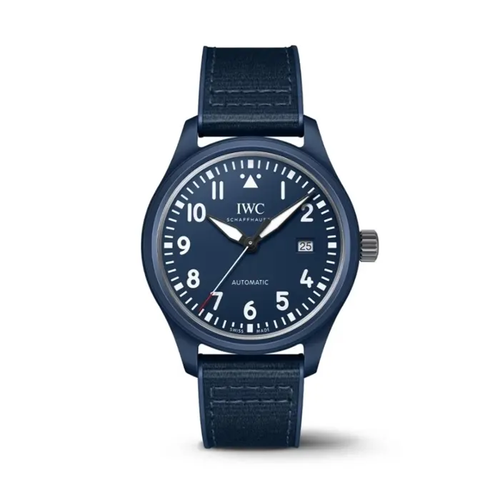 파일럿 라우레우스 스포츠재단 에디션 41mm 블루 다이얼 블루 러버 스트랩 시계 IW328101 명품 | 명품하우스