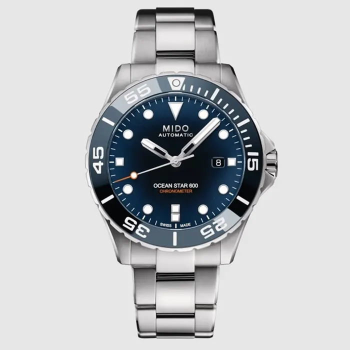 미도 오션스타 600 크로노미터 40mm 블루 다이얼 메탈 시계 M026.608.11.041.01 명품 | 명품하우스