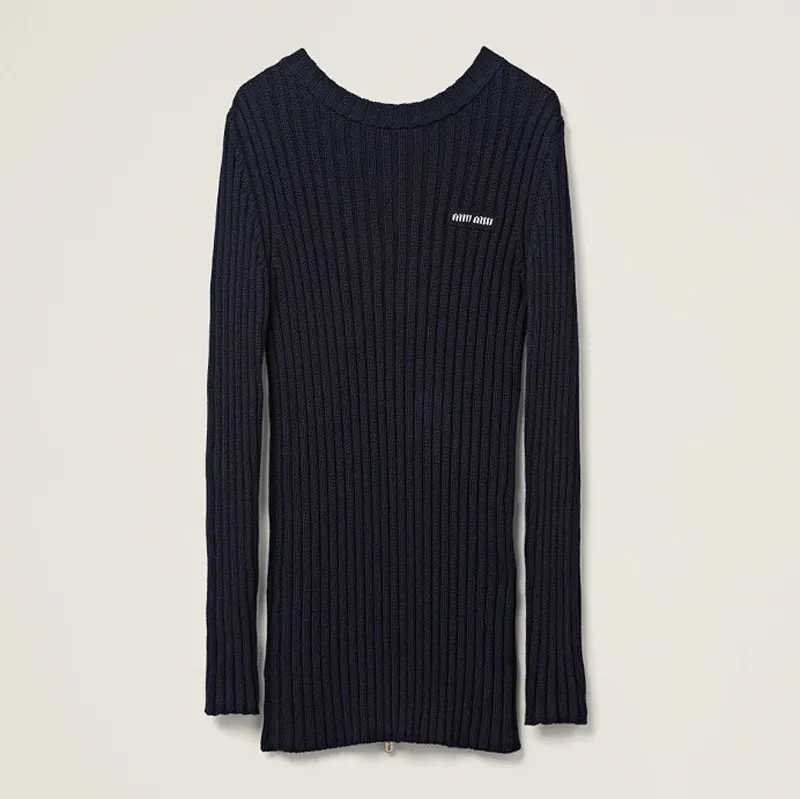 미우미우 코튼 니트 Cotton knit mini dress MML776 128V F0008 S 231 명품 | 명품하우스