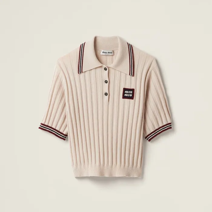 미우미우 Cashmere knit polo shirt MML878 138Q F0018 S OOO 명품 | 명품하우스