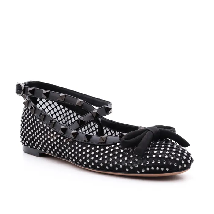 발렌티노 Rockstud crystal embellished ballerina shoes 4W2S0HB6NIM 명품 | 명품하우스
