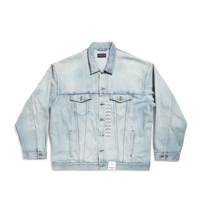 발렌시아가 DENIM SIZE STICKER 재킷 블루 767947TDW144016 명품 | 명품하우스