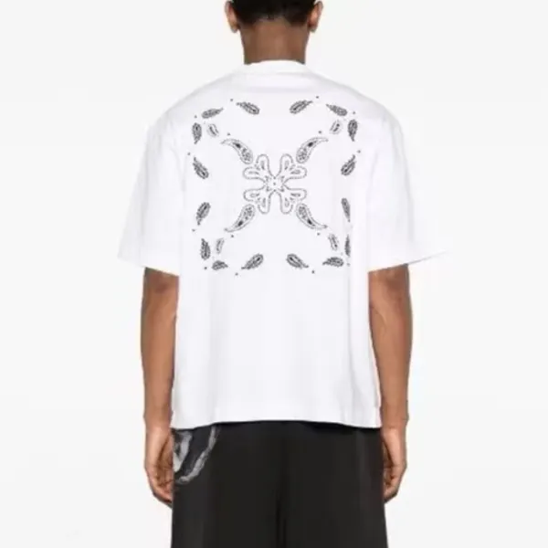 오프화이트 남/여 Bandana Arrow cotton T shirt OMAA120S24JER0030110 명품 | 명품하우스
