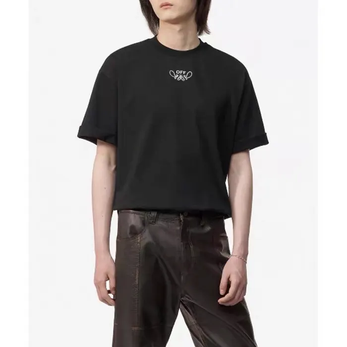 오프화이트 Bandana Arrow cotton T shirt OMAA161S24JER0011001 명품 | 명품하우스