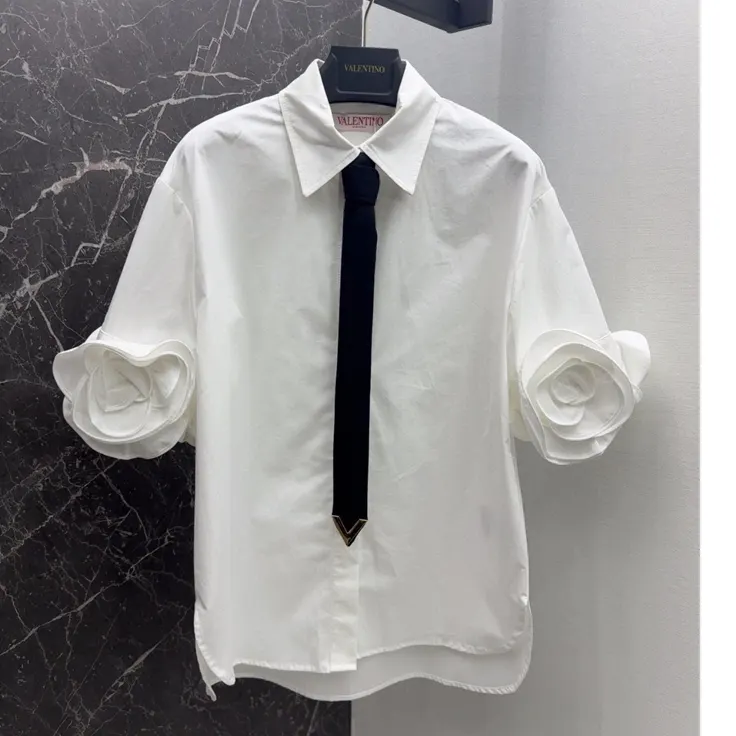 발렌티노 컴팩트 포플린 블라우스 셔츠 4B3AA0805DN 001 명품 | 명품하우스