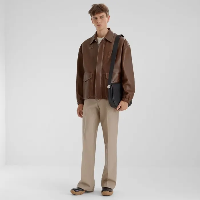 펜디 Brown leather jacket Blouson FPJ114APRLF1NIC 명품 | 명품하우스