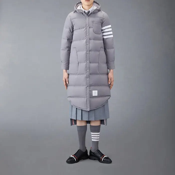 톰브라운 Downfilled Ripstop 4 Bar Hooded Shirtdress FOD025X 05222 035 명품 | 명품하우스