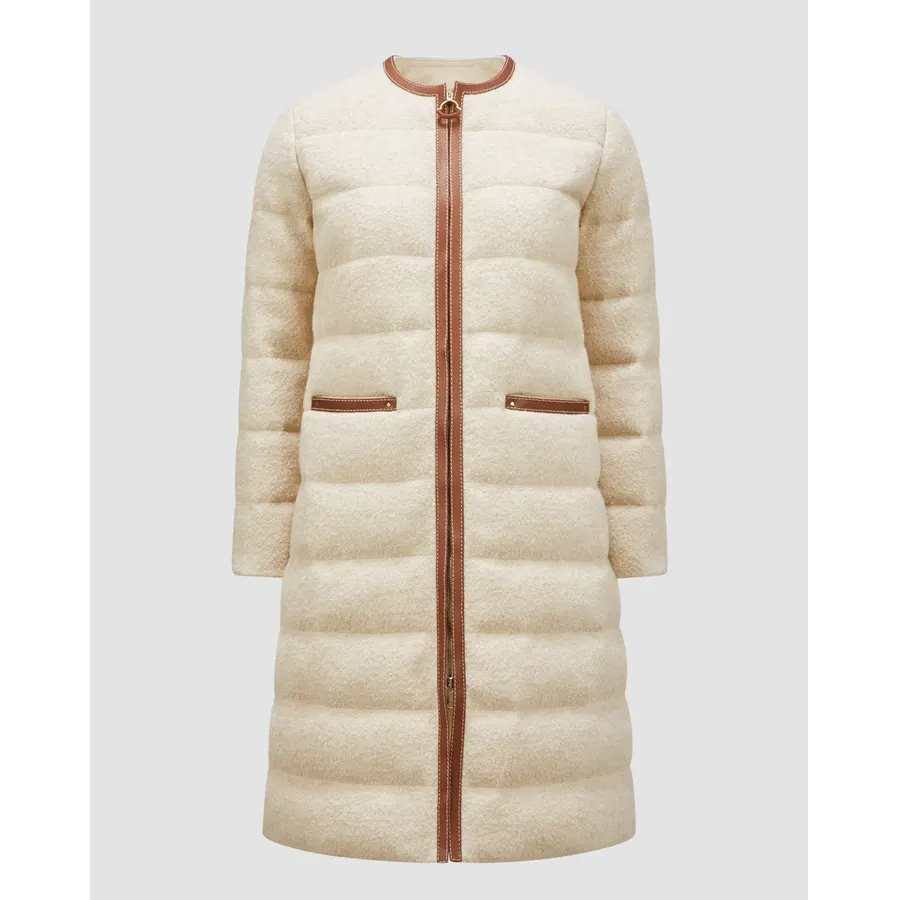 몽클레어 벨렛 Bellette Leather Trimmed Long Down Jacket 명품 | 명품하우스