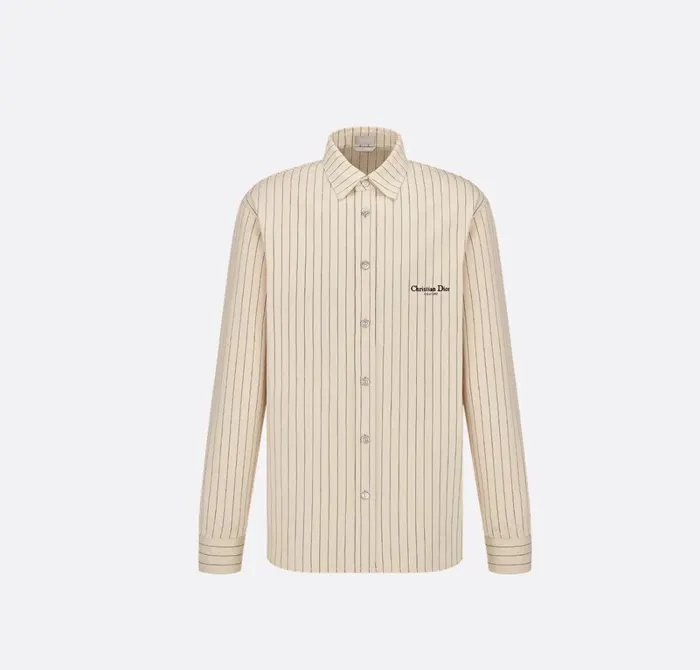 디올 Couture 베이지 핀스트라이프 코튼 데님 오버셔츠 033D490J318X C075 명품 | 명품하우스