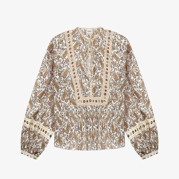 이자벨마랑 GAYLE BLOUSE Gayle printed cotton voile blouse HT0024FBC1J04E23EC GAYLE 명품 | 명품하우스