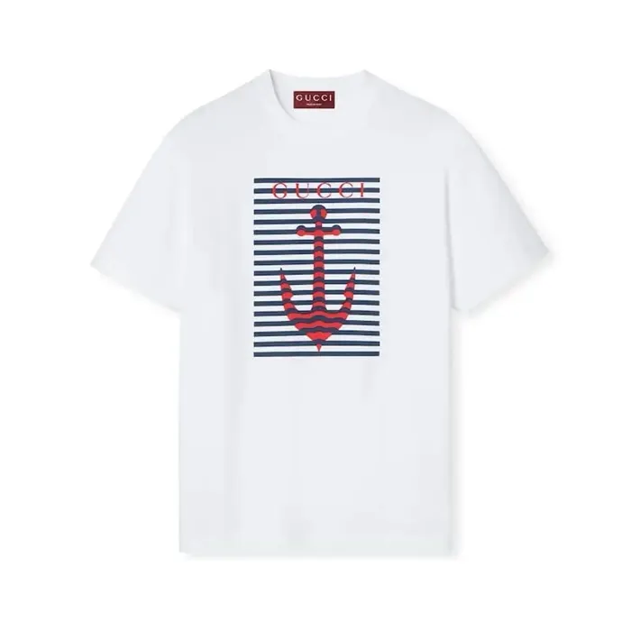구찌 Printed cotton jersey T shirt 796395 XJHDI 9034 명품 | 명품하우스