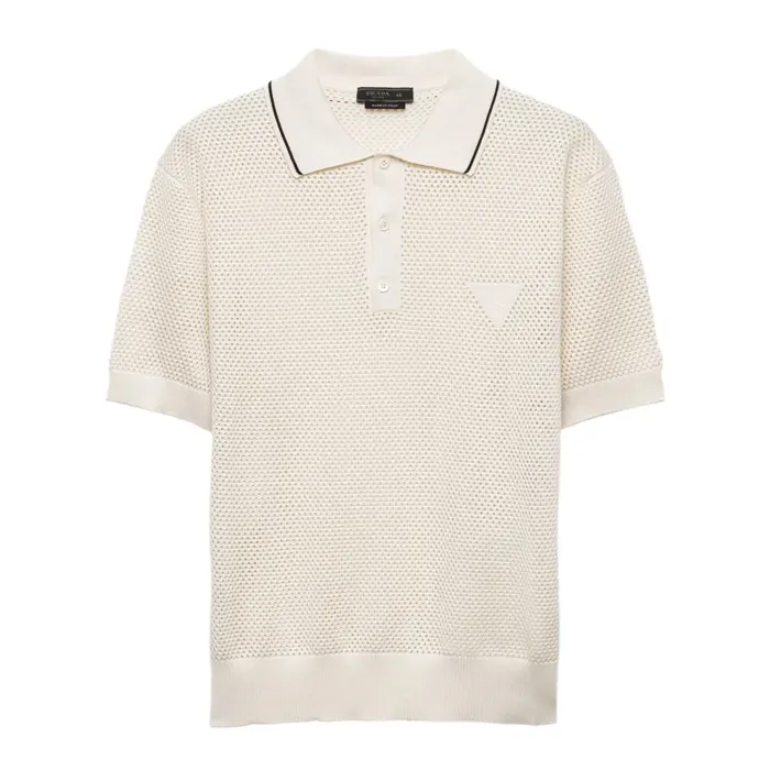 프라다 Silk and cotton polo shirt UMF004OOO16UQ 명품 | 명품하우스